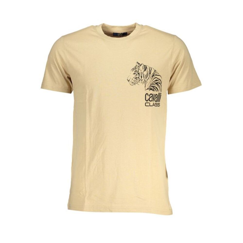 Cavalli Class Beige Cotton Men Men's T-Shirt